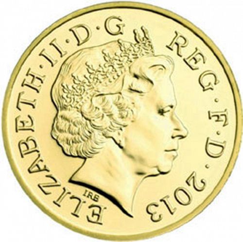 £1 Obverse Image minted in UNITED KINGDOM in 2013 (1971-up  -  Elizabeth II - Decimal Coinage)  - The Coin Database