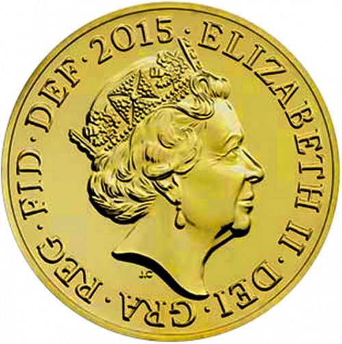 £1 Obverse Image minted in UNITED KINGDOM in 2015 (1971-up  -  Elizabeth II - Decimal Coinage)  - The Coin Database