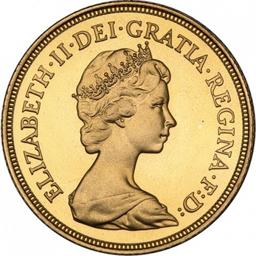 Sovereign Obverse Image minted in UNITED KINGDOM in 1981 (1953-up  -  Elizabeth II - Sovereign)  - The Coin Database