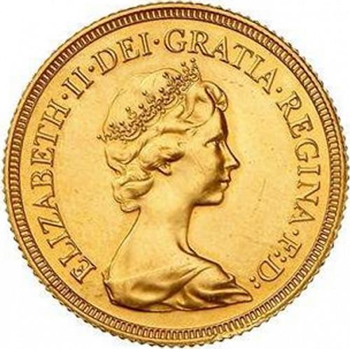 Sovereign Obverse Image minted in UNITED KINGDOM in 1982 (1953-up  -  Elizabeth II - Sovereign)  - The Coin Database