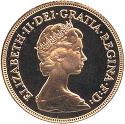 Sovereign Obverse Image minted in UNITED KINGDOM in 1983 (1953-up  -  Elizabeth II - Sovereign)  - The Coin Database