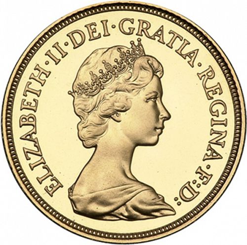 Sovereign Obverse Image minted in UNITED KINGDOM in 1984 (1953-up  -  Elizabeth II - Sovereign)  - The Coin Database