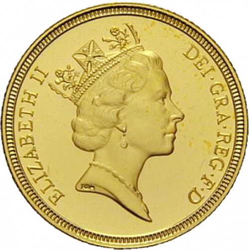 Sovereign Obverse Image minted in UNITED KINGDOM in 1985 (1953-up  -  Elizabeth II - Sovereign)  - The Coin Database
