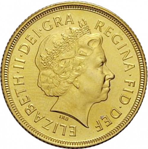 Sovereign Obverse Image minted in UNITED KINGDOM in 2000 (1953-up  -  Elizabeth II - Sovereign)  - The Coin Database