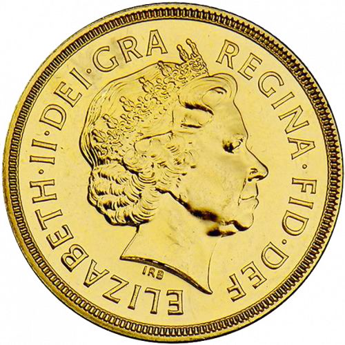 Sovereign Obverse Image minted in UNITED KINGDOM in 2002 (1953-up  -  Elizabeth II - Sovereign)  - The Coin Database