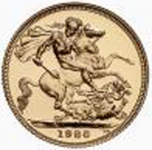 Sovereign Reverse Image minted in UNITED KINGDOM in 1986 (1953-up  -  Elizabeth II - Sovereign)  - The Coin Database