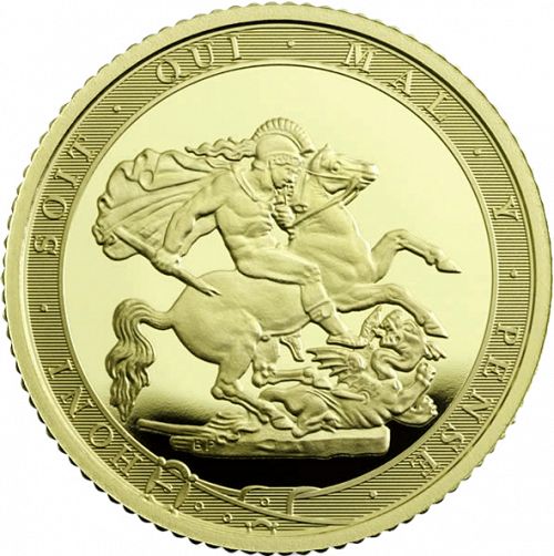 Sovereign Reverse Image minted in UNITED KINGDOM in 2017 (1953-up  -  Elizabeth II - Sovereign)  - The Coin Database