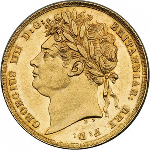 Sovereign Obverse Image minted in UNITED KINGDOM in 1824 (1820-30 - George IV)  - The Coin Database