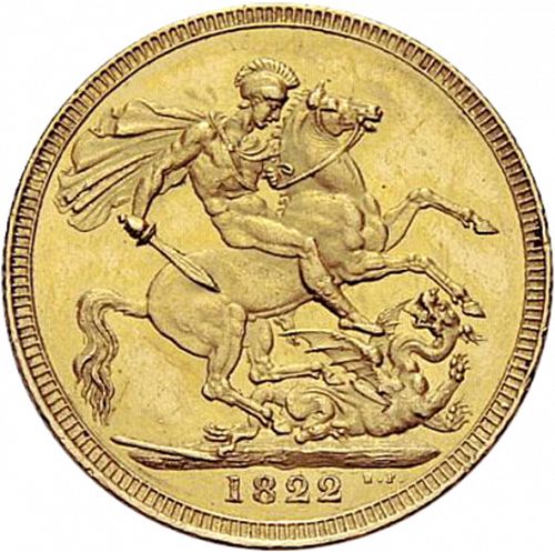 Sovereign Reverse Image minted in UNITED KINGDOM in 1822 (1820-30 - George IV)  - The Coin Database