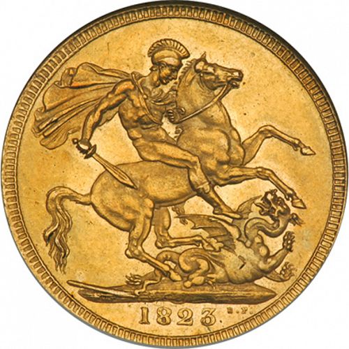 Sovereign Reverse Image minted in UNITED KINGDOM in 1823 (1820-30 - George IV)  - The Coin Database