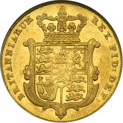 Sovereign Reverse Image minted in UNITED KINGDOM in 1827 (1820-30 - George IV)  - The Coin Database