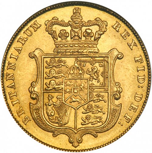 Sovereign Reverse Image minted in UNITED KINGDOM in 1829 (1820-30 - George IV)  - The Coin Database