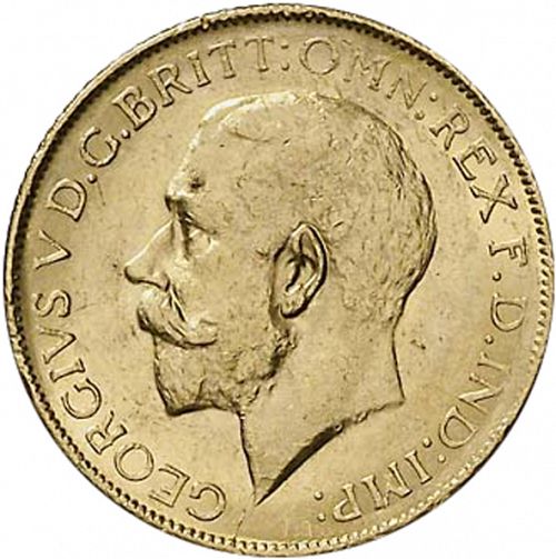 Sovereign Obverse Image minted in UNITED KINGDOM in 1911M (1910-36  -  George V)  - The Coin Database