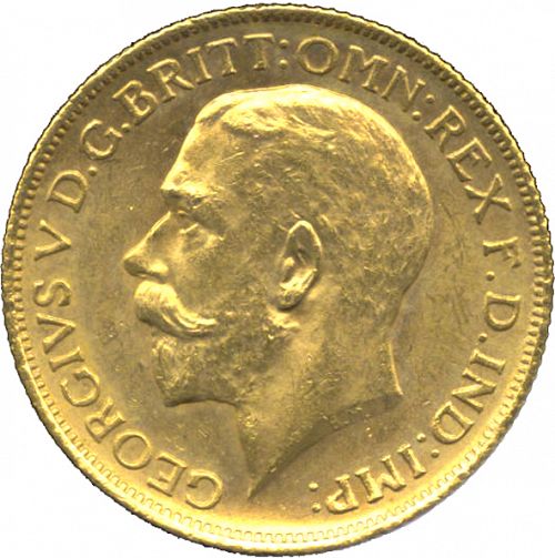 Sovereign Obverse Image minted in UNITED KINGDOM in 1911S (1910-36  -  George V)  - The Coin Database
