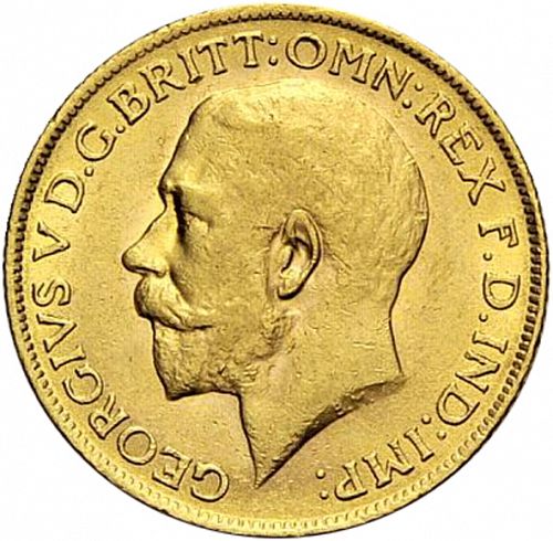 Sovereign Obverse Image minted in UNITED KINGDOM in 1912 (1910-36  -  George V)  - The Coin Database