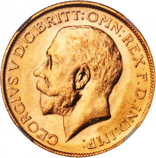 Sovereign Obverse Image minted in UNITED KINGDOM in 1912M (1910-36  -  George V)  - The Coin Database