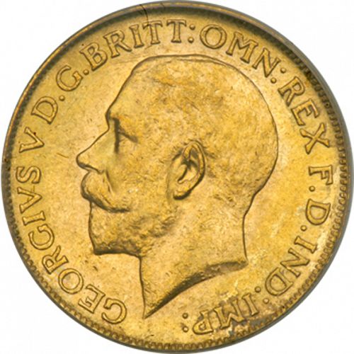 Sovereign Obverse Image minted in UNITED KINGDOM in 1917C (1910-36  -  George V)  - The Coin Database