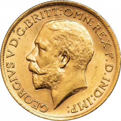 Sovereign Obverse Image minted in UNITED KINGDOM in 1920S (1910-36  -  George V)  - The Coin Database