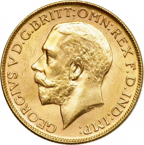 Sovereign Obverse Image minted in UNITED KINGDOM in 1926P (1910-36  -  George V)  - The Coin Database