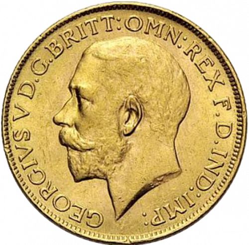 Sovereign Obverse Image minted in UNITED KINGDOM in 1927P (1910-36  -  George V)  - The Coin Database