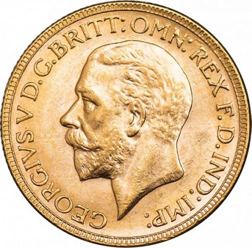 Sovereign Obverse Image minted in UNITED KINGDOM in 1929P (1910-36  -  George V)  - The Coin Database