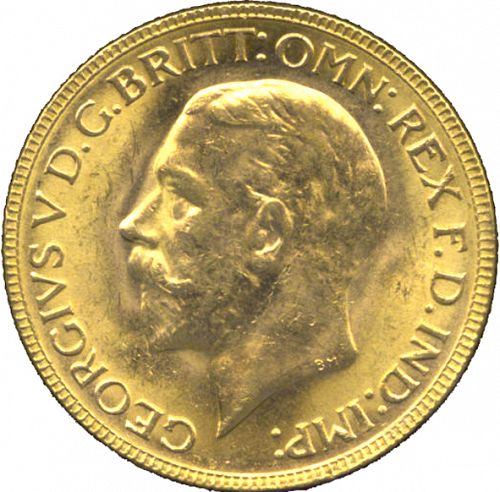Sovereign Obverse Image minted in UNITED KINGDOM in 1931P (1910-36  -  George V)  - The Coin Database