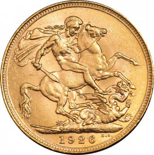 Sovereign Reverse Image minted in UNITED KINGDOM in 1926S (1910-36  -  George V)  - The Coin Database