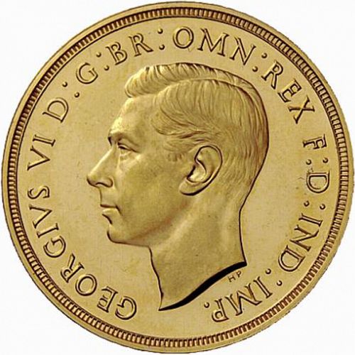 Sovereign Obverse Image minted in UNITED KINGDOM in 1937 (1937-52 - George VI)  - The Coin Database