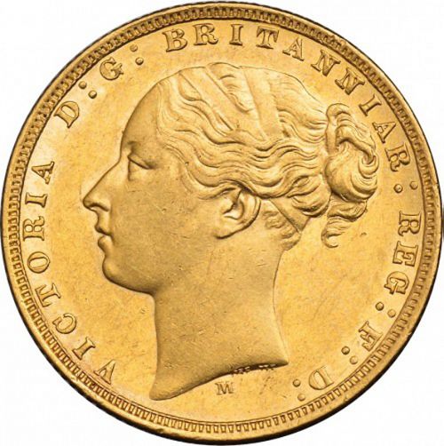 Sovereign Obverse Image minted in UNITED KINGDOM in 1872M (1837-01  -  Victoria)  - The Coin Database