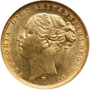 Sovereign Obverse Image minted in UNITED KINGDOM in 1878M (1837-01  -  Victoria)  - The Coin Database