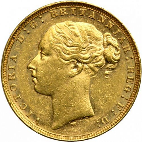 Sovereign Obverse Image minted in UNITED KINGDOM in 1881M (1837-01  -  Victoria)  - The Coin Database