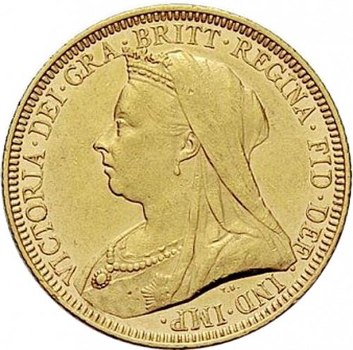Sovereign Obverse Image minted in UNITED KINGDOM in 1894 (1837-01  -  Victoria)  - The Coin Database