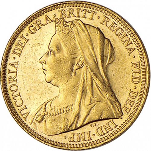 Sovereign Obverse Image minted in UNITED KINGDOM in 1894S (1837-01  -  Victoria)  - The Coin Database