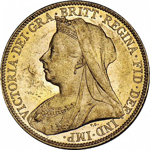 Sovereign Obverse Image minted in UNITED KINGDOM in 1899 (1837-01  -  Victoria)  - The Coin Database