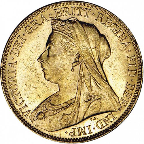 Sovereign Obverse Image minted in UNITED KINGDOM in 1901 (1837-01  -  Victoria)  - The Coin Database