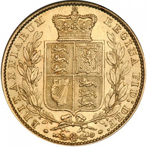 Sovereign Reverse Image minted in UNITED KINGDOM in 1850 (1837-01  -  Victoria)  - The Coin Database