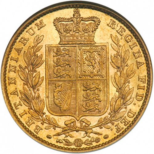 Sovereign Reverse Image minted in UNITED KINGDOM in 1851 (1837-01  -  Victoria)  - The Coin Database