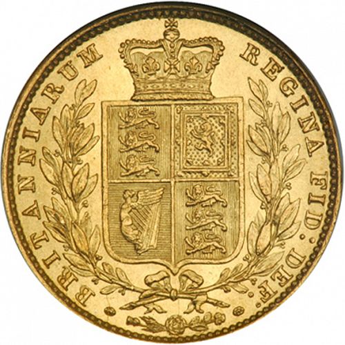 Sovereign Reverse Image minted in UNITED KINGDOM in 1853 (1837-01  -  Victoria)  - The Coin Database