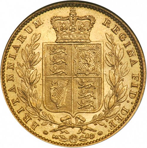 Sovereign Reverse Image minted in UNITED KINGDOM in 1855 (1837-01  -  Victoria)  - The Coin Database