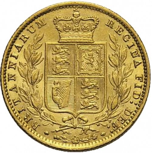 Sovereign Reverse Image minted in UNITED KINGDOM in 1861 (1837-01  -  Victoria)  - The Coin Database