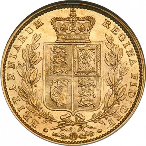 Sovereign Reverse Image minted in UNITED KINGDOM in 1863 (1837-01  -  Victoria)  - The Coin Database