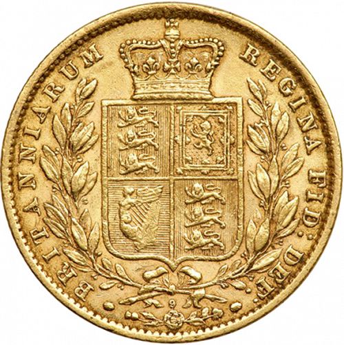Sovereign Reverse Image minted in UNITED KINGDOM in 1864 (1837-01  -  Victoria)  - The Coin Database