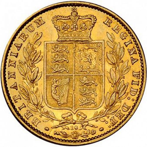Sovereign Reverse Image minted in UNITED KINGDOM in 1866 (1837-01  -  Victoria)  - The Coin Database