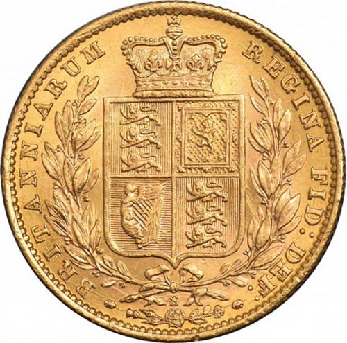 Sovereign Reverse Image minted in UNITED KINGDOM in 1871S (1837-01  -  Victoria)  - The Coin Database