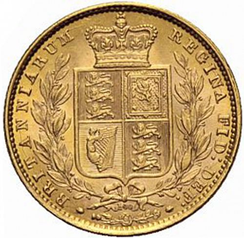 Sovereign Reverse Image minted in UNITED KINGDOM in 1872 (1837-01  -  Victoria)  - The Coin Database