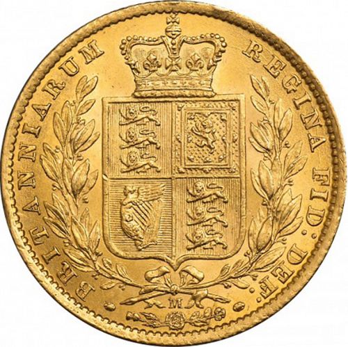 Sovereign Reverse Image minted in UNITED KINGDOM in 1872M (1837-01  -  Victoria)  - The Coin Database