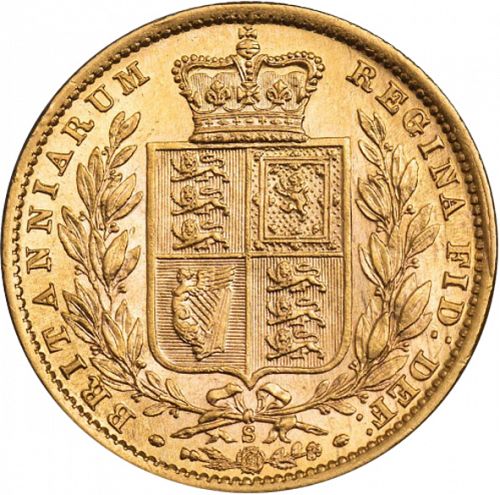 Sovereign Reverse Image minted in UNITED KINGDOM in 1872S (1837-01  -  Victoria)  - The Coin Database