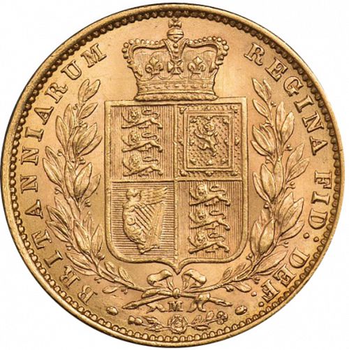 Sovereign Reverse Image minted in UNITED KINGDOM in 1874M (1837-01  -  Victoria)  - The Coin Database