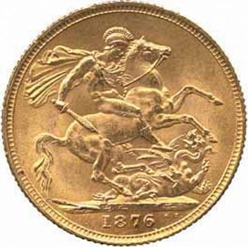 Sovereign Reverse Image minted in UNITED KINGDOM in 1876S (1837-01  -  Victoria)  - The Coin Database