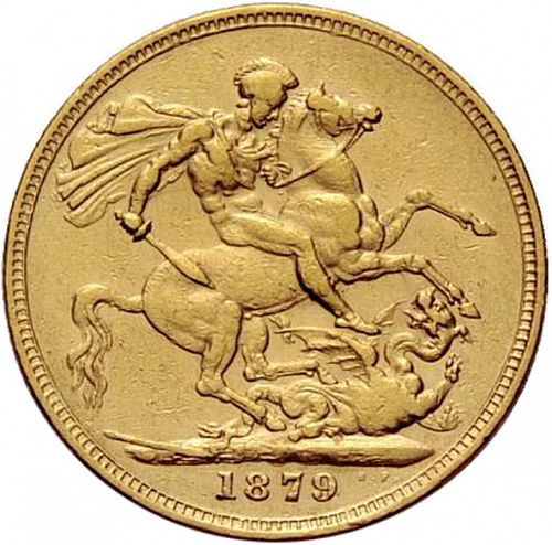 Sovereign Reverse Image minted in UNITED KINGDOM in 1879M (1837-01  -  Victoria)  - The Coin Database